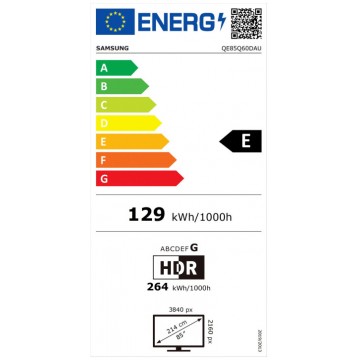 Samsung Smart Τηλεόραση 85" 4K UHD QLED QE85Q60DAUXXH HDR (2024)